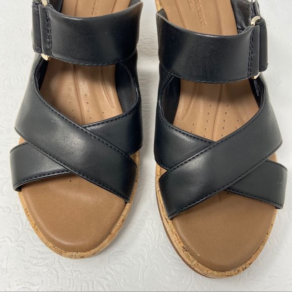 New CLARKS UNSTRUCTURED Un Plaza Sandals Black - Picture 3 of 8